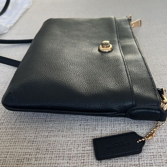 Coach Women's Polished Pebble Polly Crossbody Bag in Black - Picture 14 of 14